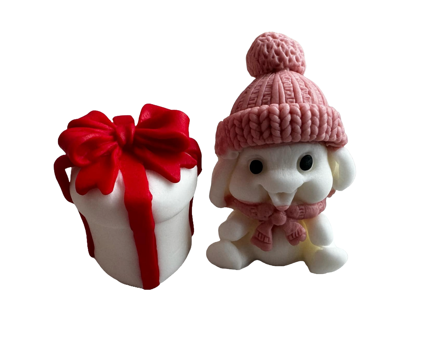 Set van 2 eetbare decoraties van suikerpasta, Emotie van geschenken, meisjes Decoraties van Sugar Paste Naty Shop