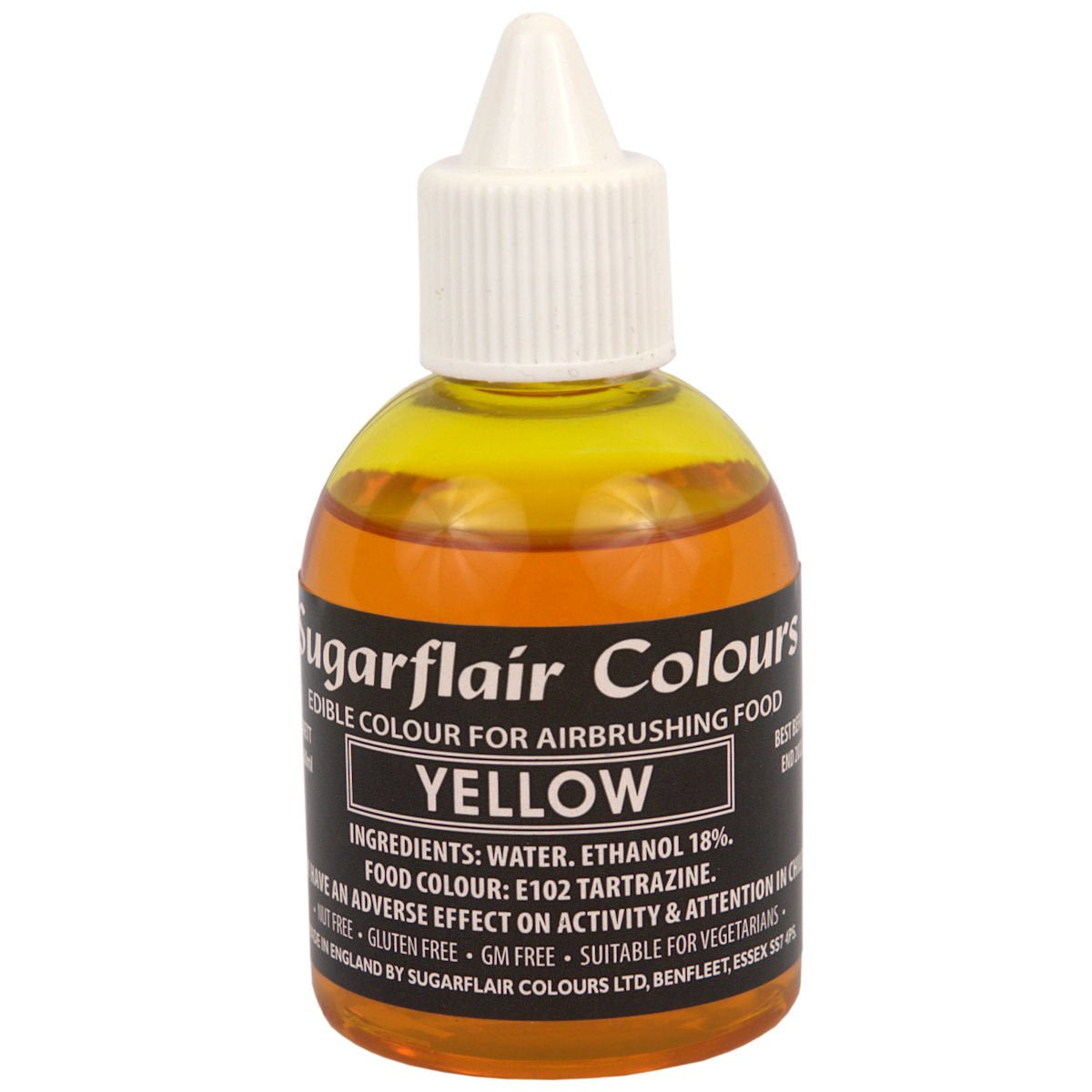 Sugarflair dieprode kleurstof - eetbare vloeibare kleurstof, airbrush-kleuring voor taarten, muffins, glazuur en taartdecoraties - 60 ml