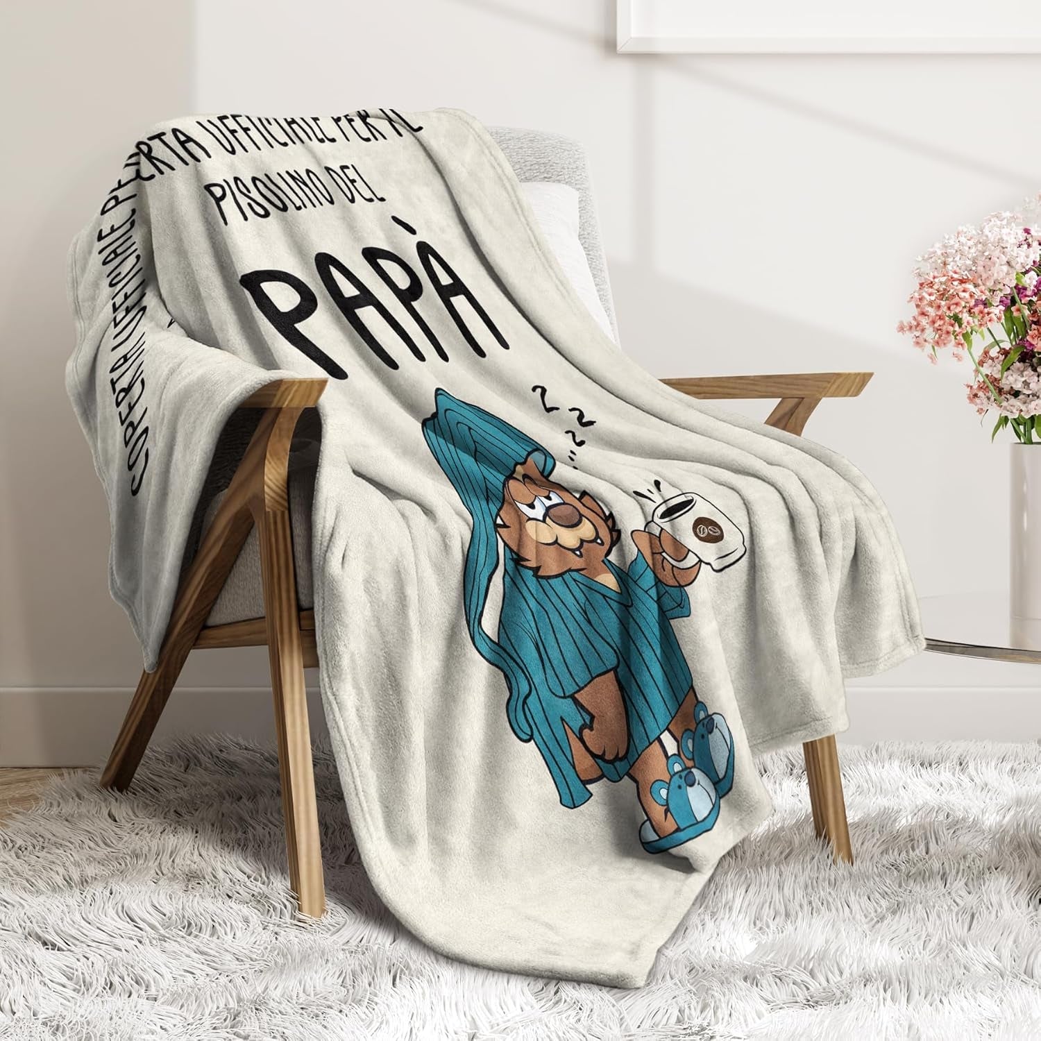 Musaecoin papa cadeau, papa verjaardagscadeau, cadeau-ideeën voor papa, cadeaus voor papa, 50-60 inch flanellen deken, kerstcadeau voor papa, vaderdagcadeau Bedden en dekens musaecoin