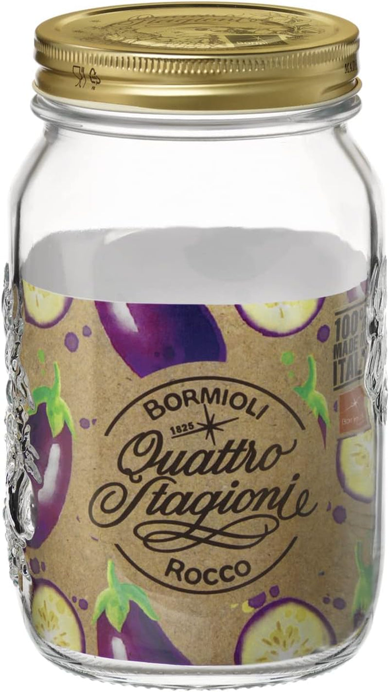 Bormioli QUATTRO STAGIONI voorraadpot 1 liter (pak van 2) Voedselbewaardozen Naty Shop