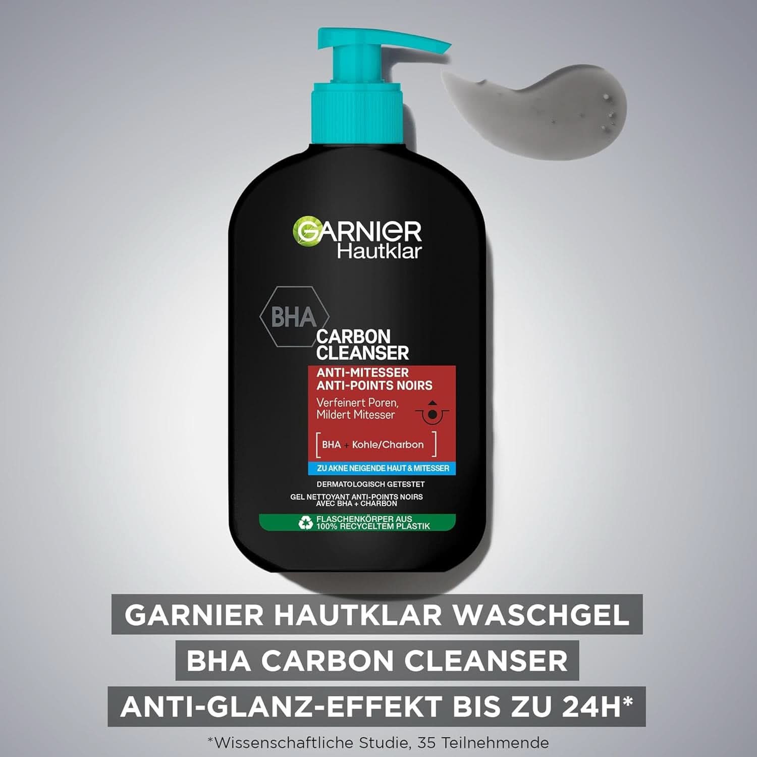 Garnier Charcoal Cleanser Gezichtsreinigingsgel tegen mee-eters en puistjes 250ml Douche & Bad Naty Shop
