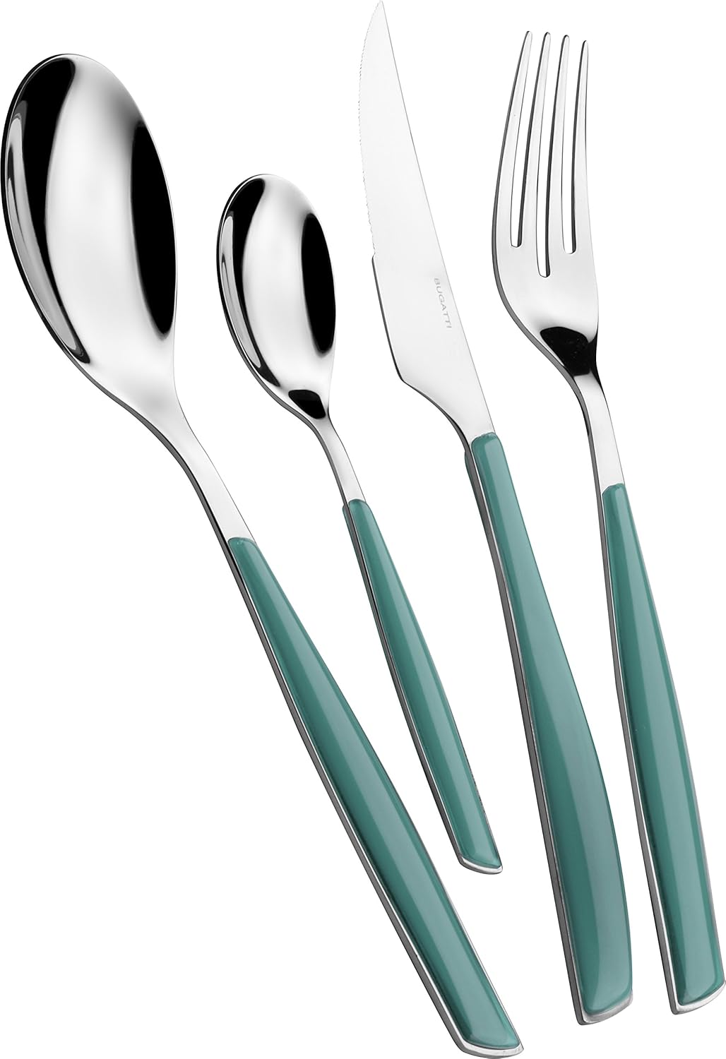 BUGATTI Glamour, bestekset voor 6 personen, 24-delig roestvrij staal 18/10 Naty Shop Celadon Green