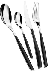 BUGATTI Glamour, bestekset voor 6 personen, 24-delig roestvrij staal 18/10 Naty Shop pianozwart