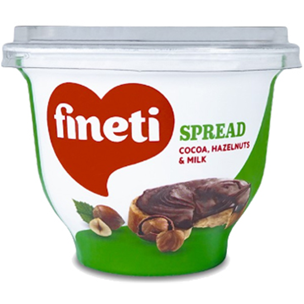 Fineti, Crème met cacao, hazelnoten en melk 200g Glazes en Decor Naty Shop 200 gram