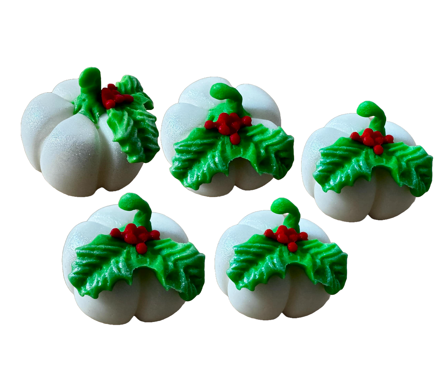 Set van 5 eetbare suikerpasta-decoraties, Kerstbomen Suikerpasta-decoraties Naty Shop