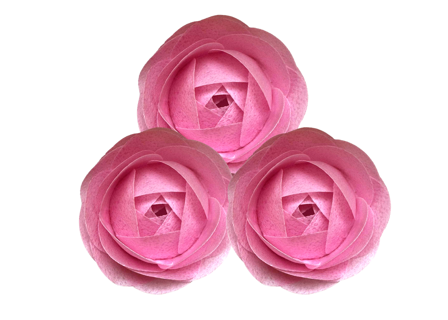 VafaCraft Set Eetbare Wafa Decoraties Roze Rozen - Handgemaakt, 3 stuks