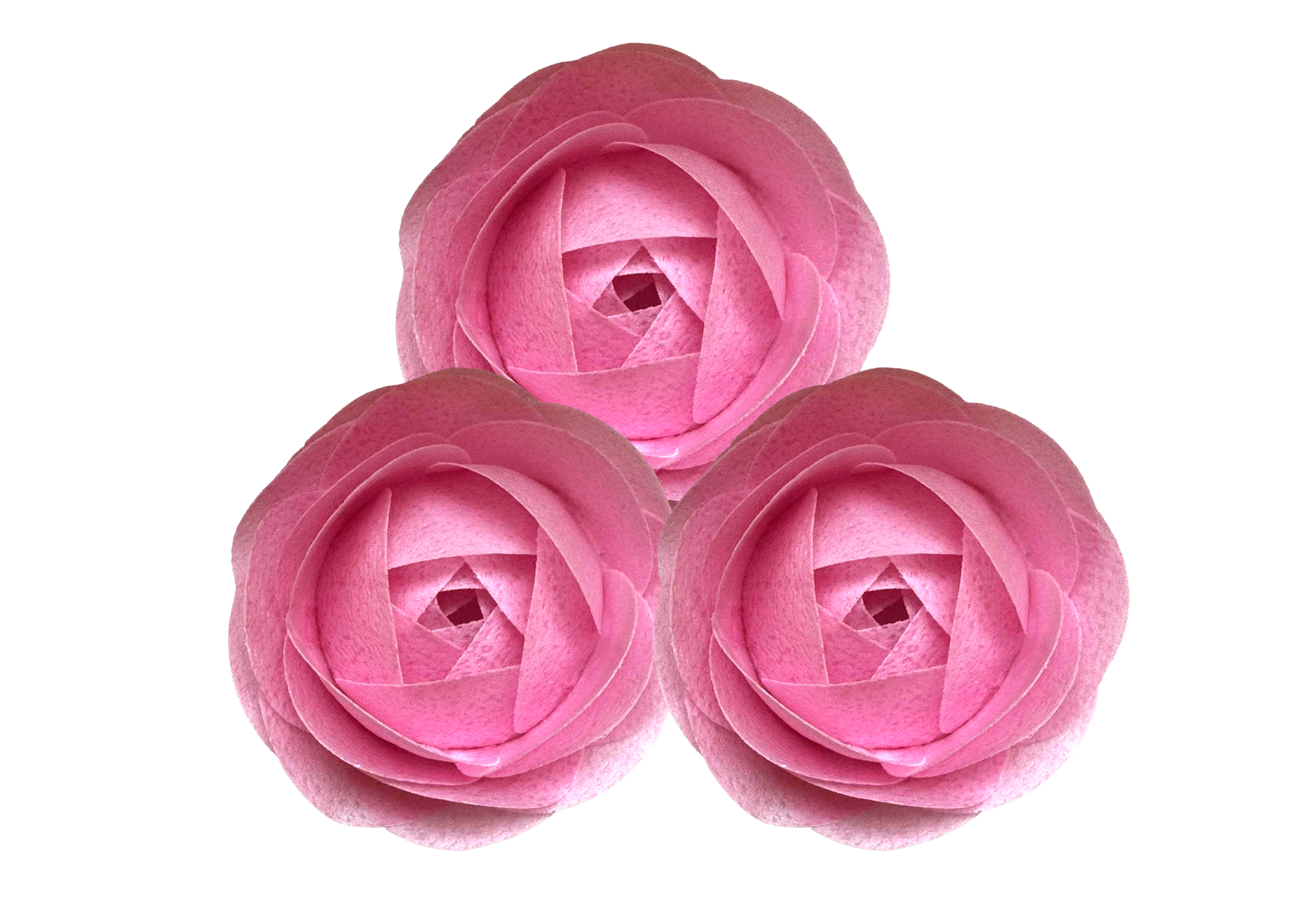 VafaCraft Set Eetbare Wafa Decoraties Roze Rozen - Handgemaakt, 3 stuks