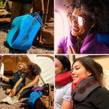 Cabeau Long Flight Travel Nekkussen - Evolution Cool - Ondersteunend Memory Foam met ventilatieopeningen - Compact met draagtas (paars) Naty Shop Reiskussens