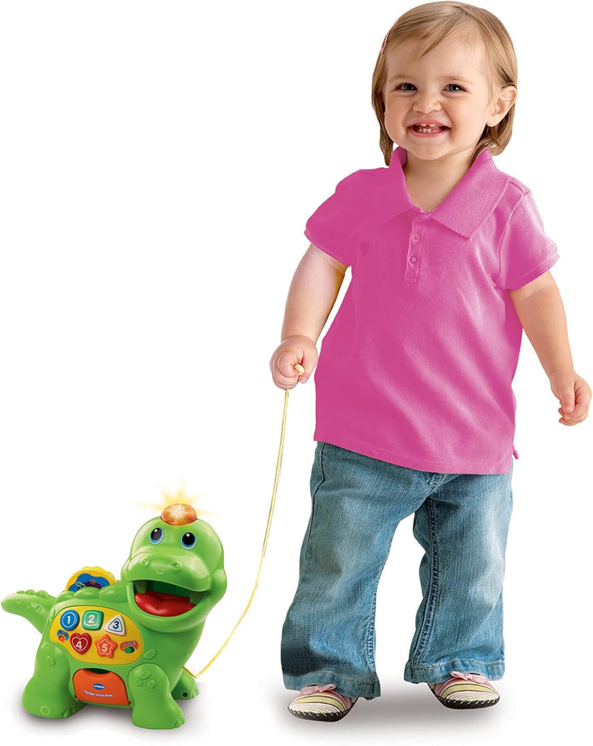 Vtech Baby Feed Me Dino - Voeden en leren Pratende dinosaurus met liedjes, knoppen en vraagspel - Voor 12-36 maanden Babyspeelgoed Naty Shop