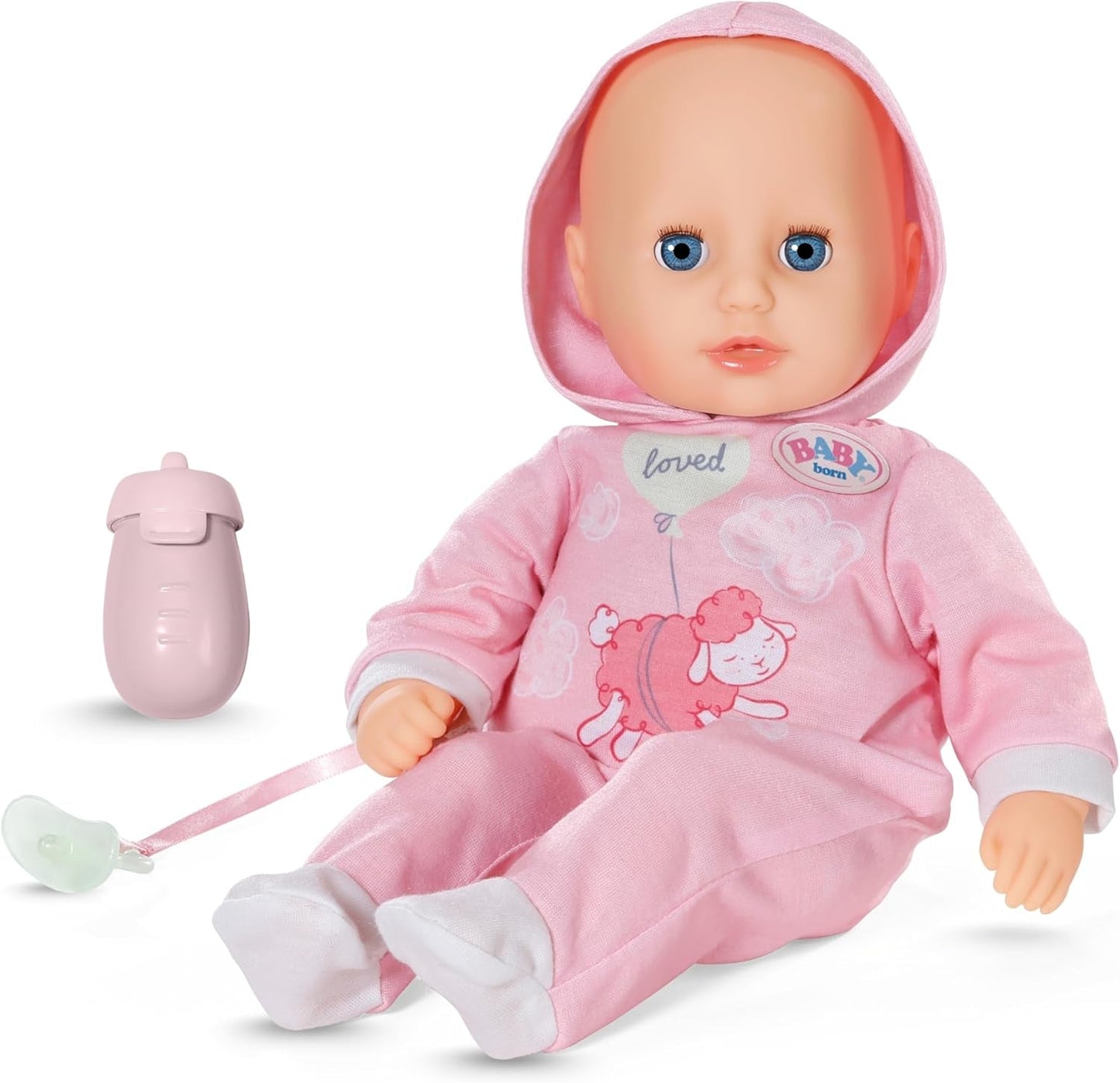 BABY Born Hannah Play with Me - Babypop met 5 functies - Lichaam van zacht materiaal inclusief accessoires - Pop van 36 cm - Werkt op batterijen - Geschikt voor kinderen vanaf 1 jaar