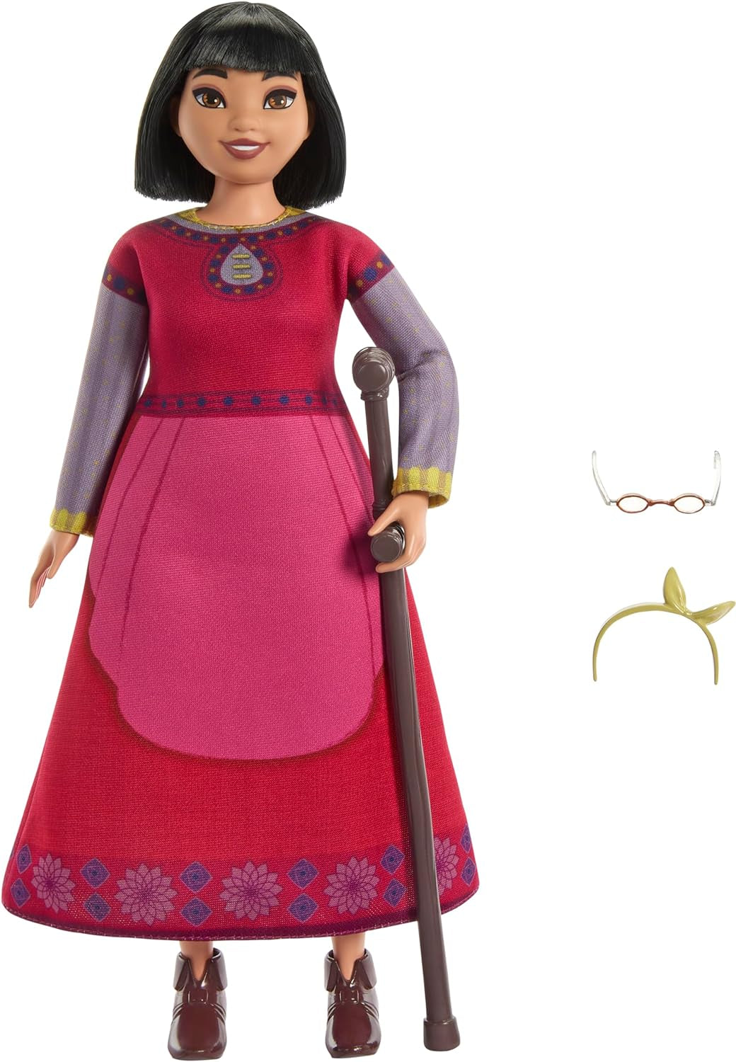Mattel Disney Wish Dahlia van Rosas pop en accessoires, gelede modepop, HPX24