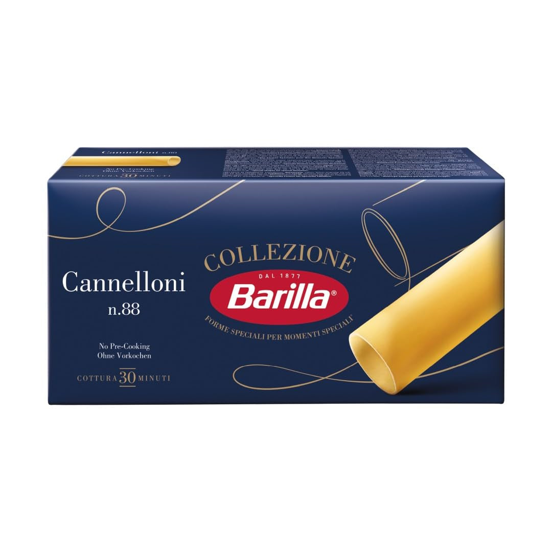 Barilla Collezione Cannelloni Durumtarwe Pasta van hoge kwaliteit, altijd Al Dente, verpakking van 12 (12 x 250 g)