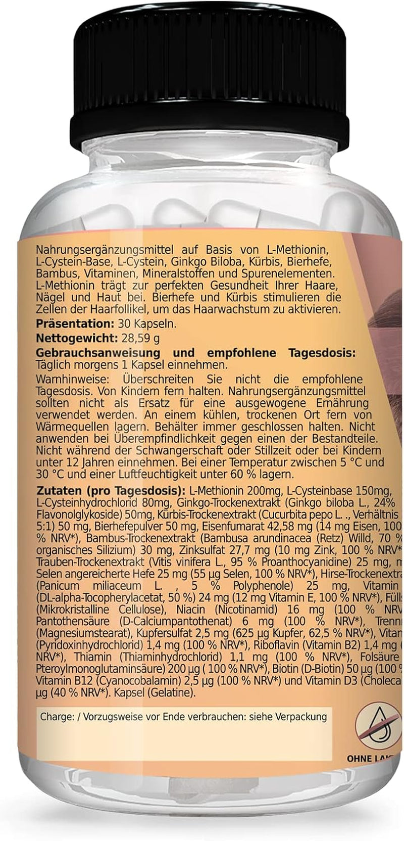 Healthy Fusion Haircomplex, effectief tegen haaruitval, 30 capsules Haarverzorging Naty Shop