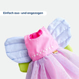 HABA Fee Magische Poppenkleertjes - 2-delige set voor poppen van 18 maanden en ouder (30 cm) - Tule jurk met vleugels, inclusief bloemenhaarband - 1306243001