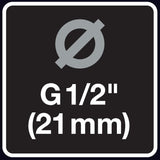 Fiskars kraanconnector, voor kranen, Ø 21 mm (G 1/2"), FiberComp, universele maat, 10 g, zwart/oranje, 1027053