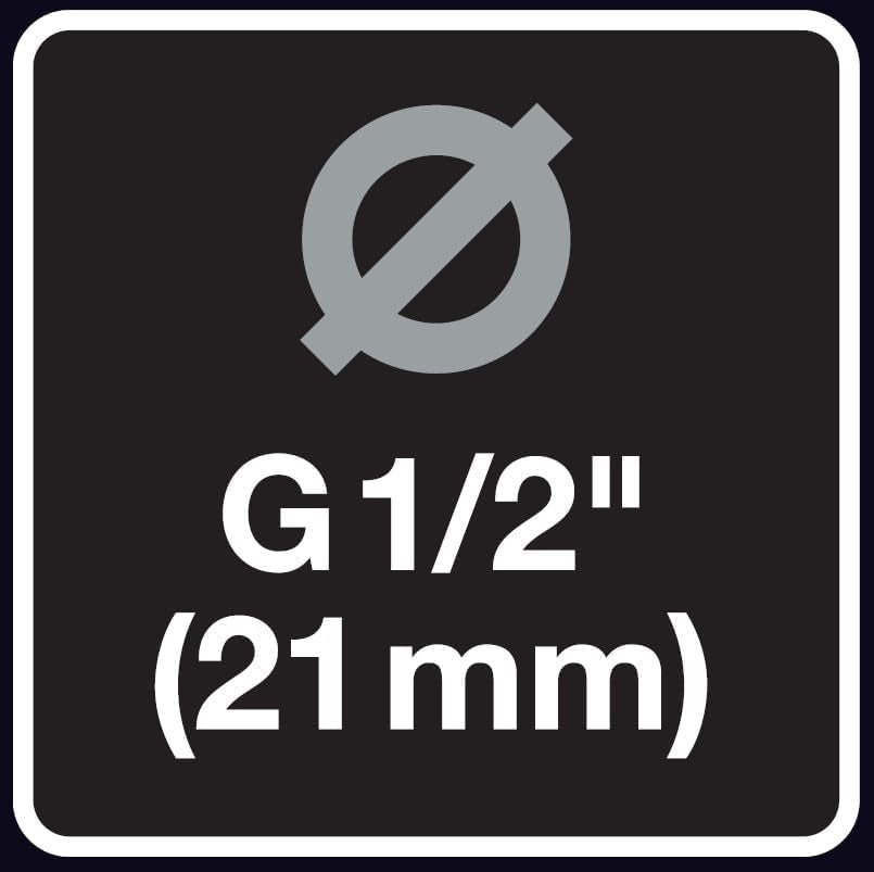 Fiskars kraanconnector, voor kranen, Ø 21 mm (G 1/2"), FiberComp, universele maat, 10 g, zwart/oranje, 1027053