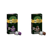 Jacobs Kapseln Lungo Intenso, Intensität 8 & Kapseln Espresso Intenso, Intensität 10.100 Nespresso®* compatibel Kaffeekapseln, 10er Pack, 10 x 10 Getränke