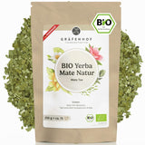 Biologische Yerba Mate-thee De originele 1 kg losse mate-thee Hoge cafeïne, ongebrand, luchtgedroogd, in het laboratorium geteste mate-bladeren, verpakt in Duitsland Premium kwaliteit Gräfenhof