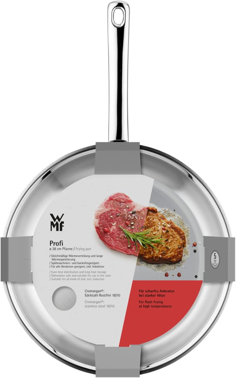 WMF Profi roestvrijstalen pan 24 cm inductie, roestvrijstalen pan Cromargan Potten en pannen Naty Shop