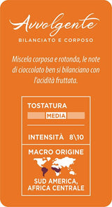 Caffè Mauro Torrefazione Kaffeekapseln Espresso Avvolgente, Intensität 8/10-144 Kapseln Compatibel met Kaffeemaschinen der Marke Lavazza* A Modo Mio*, 144 Stück, Hergestellt in Italien
