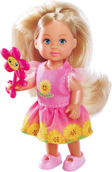 Simba Evi Love Flowers Geassorteerd 2 Variaties Slechts ÉÉN item wordt verzonden in een schattige bloemenjurk met bloem van 12 cm Speelpop vanaf 3 jaar