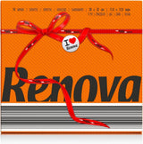 Renova papieren servetten, rood label oranje - 70 servetten