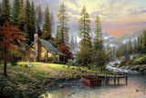 Schmidt Spiele 58455 Thomas Kinkade Huis in de bergen Legpuzzel van 500 stukjes Naty Shop Standaardtitel