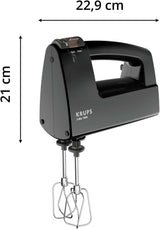 Krups 3Mix 7000 Handmixer 60 Jahre Special Edition, 500 Watt, Knet- en Rührhaken Aus Edelstahl, Langes Netzkabel, Zubehörtasche, F6085811, Schwarz/Kupfer Kitchen Naty Shop