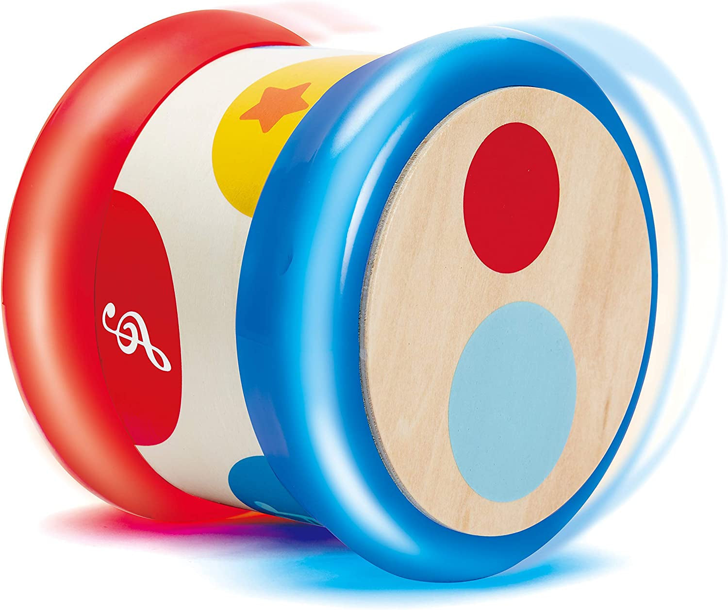 Hape Babytrommel | Rollend muzikaal speelgoed voor de kleintjes om ritme en verschillende geluiden te leren, werkt op batterijen, vanaf 6 maanden Baby Toys Naty Shop