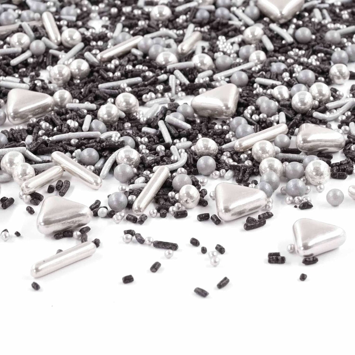 Streusel Glück Black Beauty, Mix Hagelslag Zilver - Zwart, 90 gram Hagelslag Naty Shop 90 gram