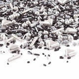 Streusel Glück Black Beauty, Mix Hagelslag Zilver - Zwart, 90 gram Hagelslag Naty Shop 90 gram
