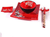 Compleet Japans tafelservies 2381, porselein, rood