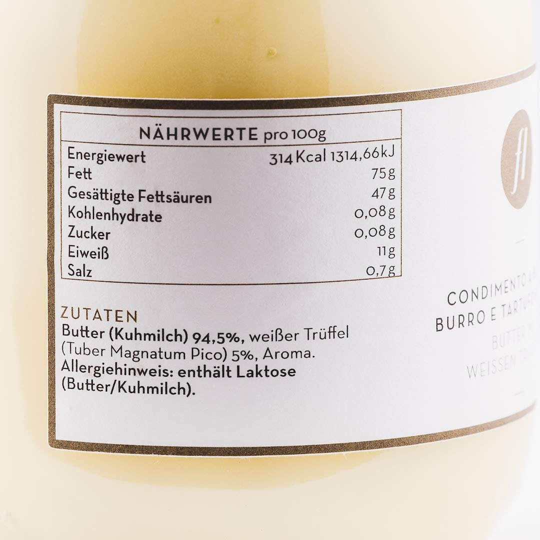 Feinkost Luigi - Truffelboter in het glas met 5% echte witte truffel (450g) uit Italië