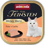 animonda vom Feinsten Mild Menu Mild Variety (32 x 100 g), graanvrij, suikervrij nat kattenvoer, licht verteerbaar voer met kalkoenvlees