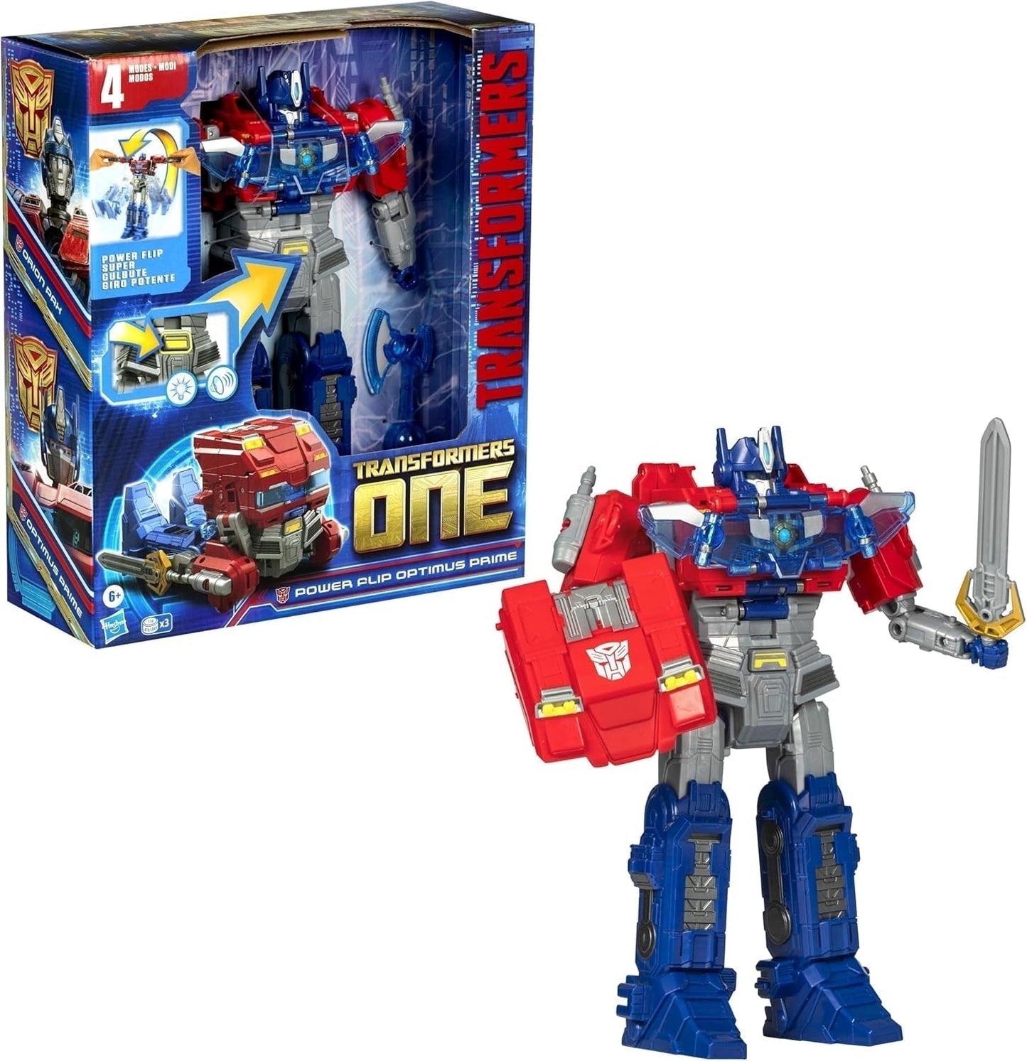 Transformers One Power Flip Optimus Prime (Orion Pax) interactief beeldje Actiefiguren Naty Shop