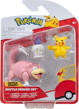 Pokémon PKW3057 Battle Figure Set-Piepi, Tanhel, Lauchzelot Actiefiguren Naty Shop Lichtel, Pikachu, Phlegmon