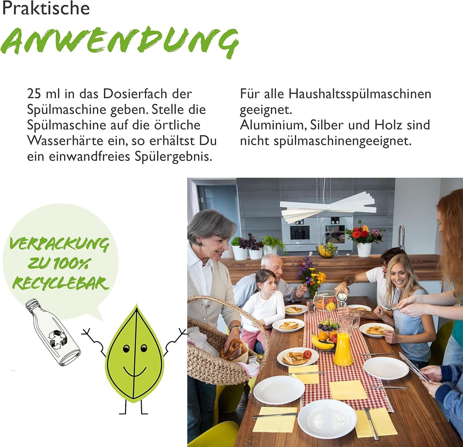 Almawin eco, vaatwaspoeder 2,8kg, 112 wasbeurten, doseerbaar voor verschillende hoeveelheden vaat Naty Shop
