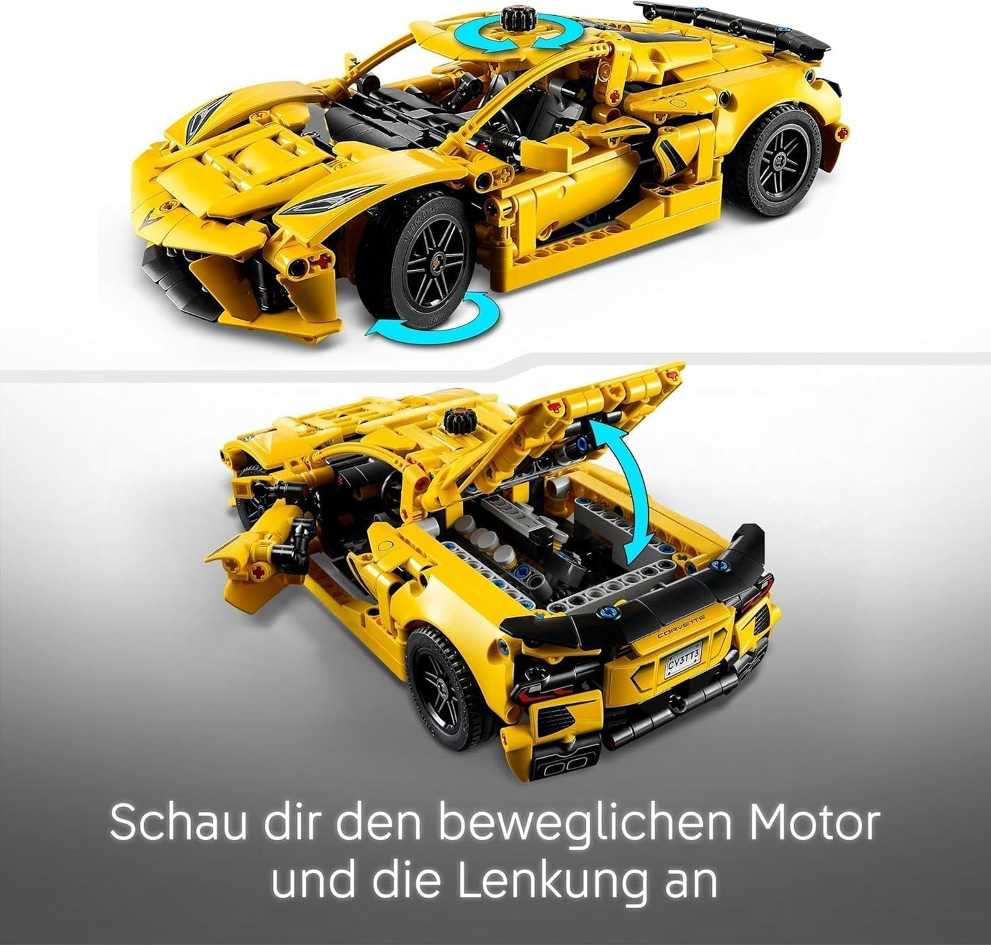 LEGO Technic Chevrolet Corvette Stingray - Bouwspeelgoed om te verzamelen - Speelgoedsportwagen - Automodel - Cadeau voor 9-jarige jongens en meisjes die van speelgoedauto's houden 42205 Bouwsets Besuche in LEGO-Store