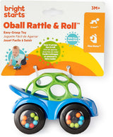 Bright Starts Oball Rammelaar Speelgoedauto Motorspeelgoed voor baby's en peuters vanaf 3 maanden 1 stuk Willekeurige kleur Blauw of rood Babyspeelgoed Naty Shop