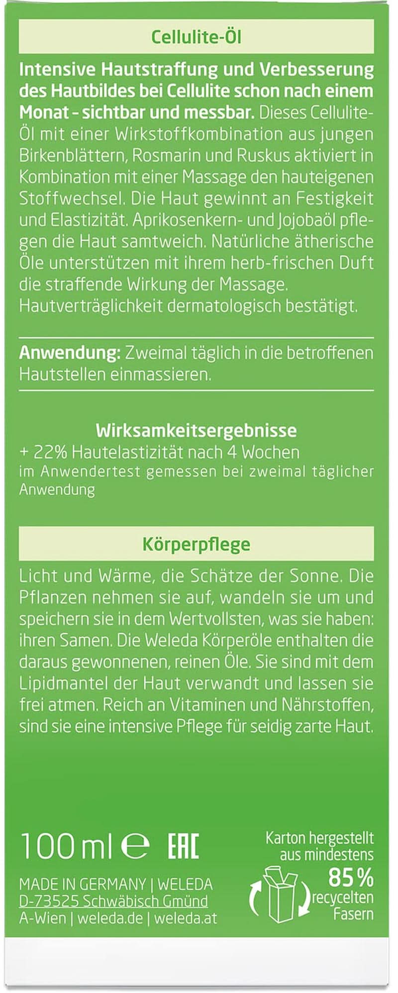 WELEDA Bio, Lichaamsolie met jojoba-olie, versterkt de huid en activeert de huidstofwisseling, 100 ml Douche en bad Naty Shop