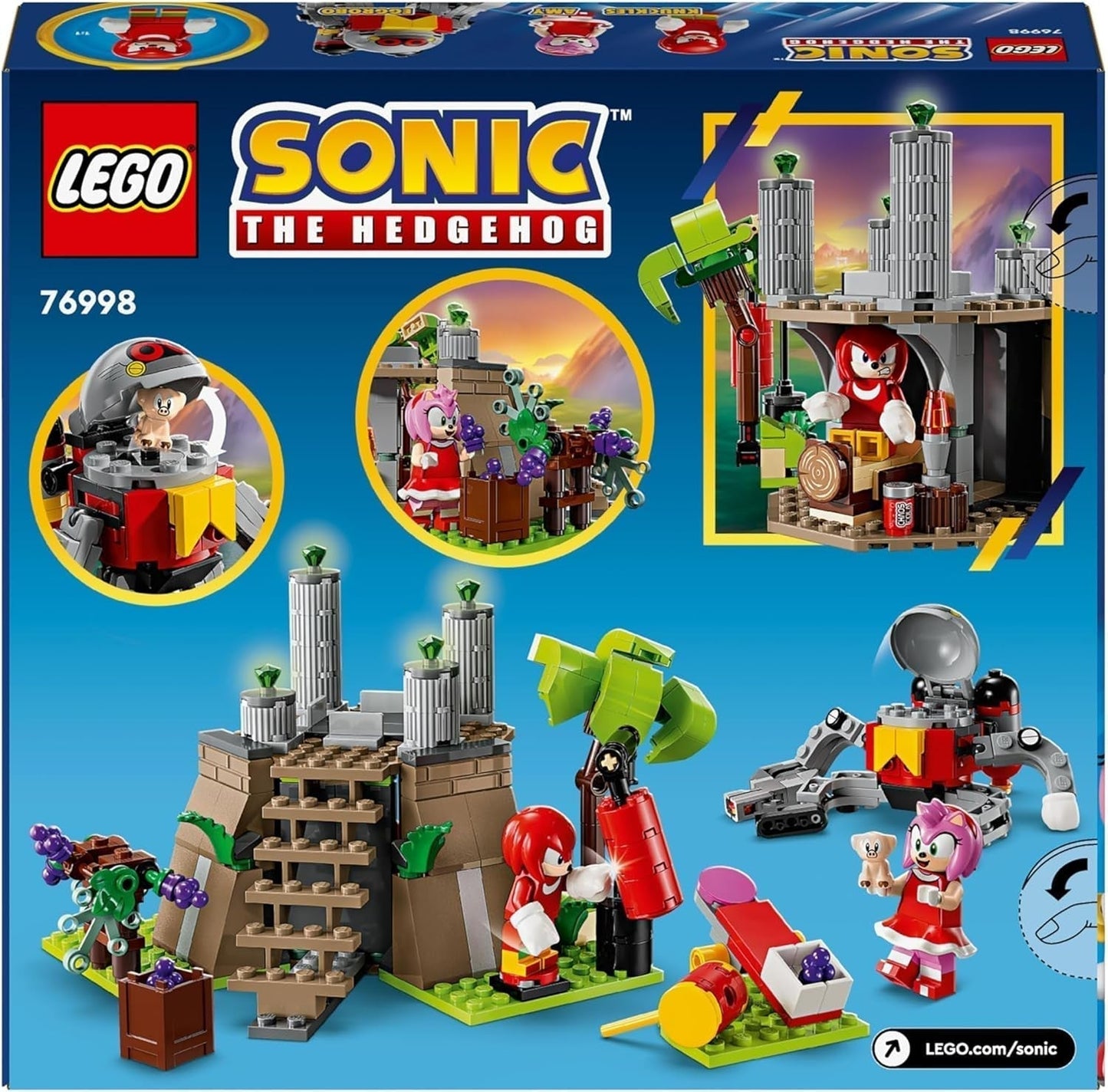 LEGO Sonic the Hedgehog Knuckles en het heiligdom van Master Emerald verzamelspeelgoed Gamercadeau Avontuurbouwset voor jongens en meisjes vanaf 8 jaar 76998 Bouwsets Besuchen in LEGO-Store