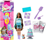 Barbie feestpop zonder doos en accessoires Birthday Pet Series 10 Surprise Party Star Set inclusief kleurveranderingseffect en taartdecoraties JFG72