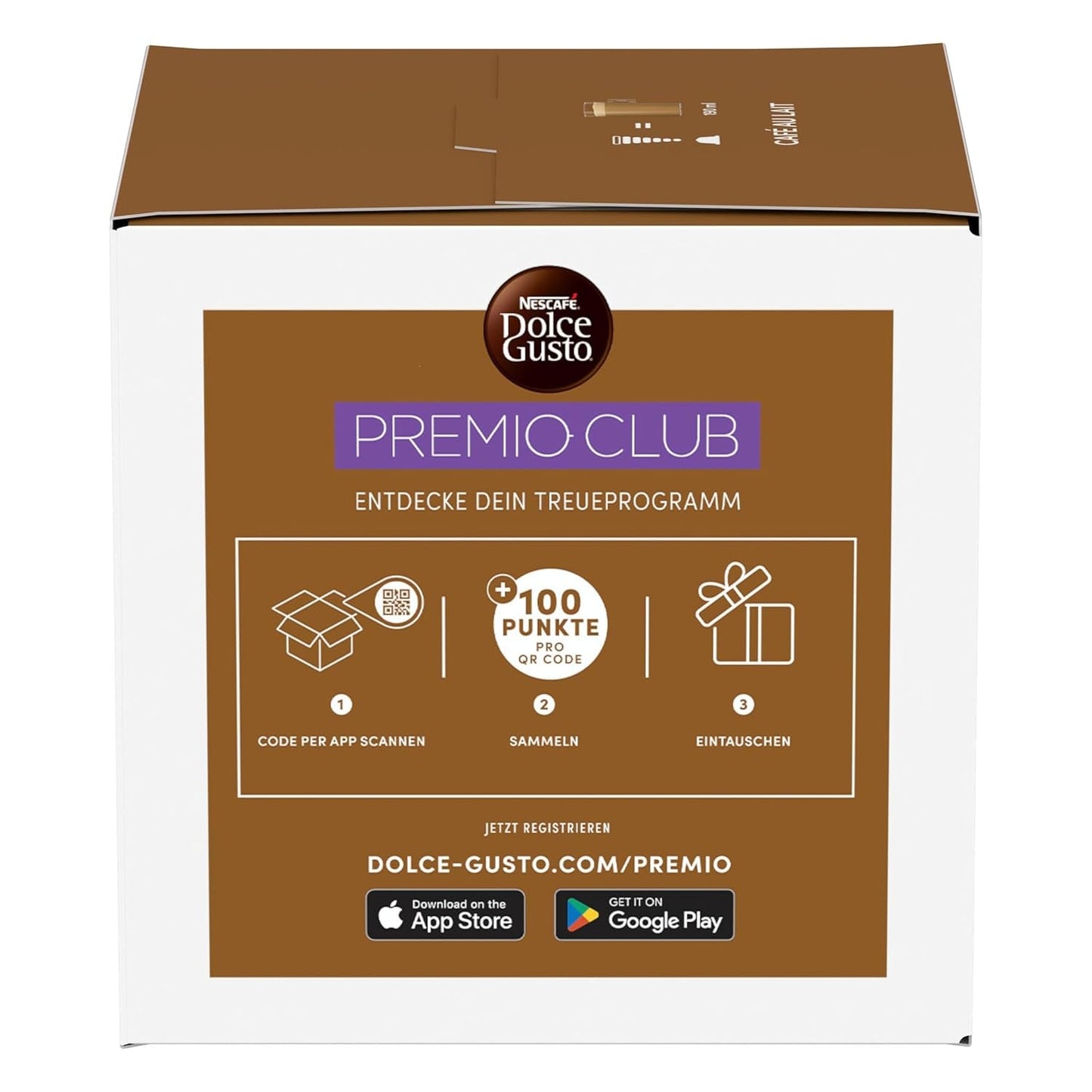 NESCAFÉ DOLCE GUSTO Café au Lait Kaffeekapseln 6er-pakket (6 x 16 Kapseln)