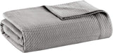 Madison Park 100% Egyptisch katoen Ademende comfortdeken Premium gebreide luxe seizoenslichtgewicht hoes voor slaapbank Volledige/queensize bed Rose Naty Shop dekbedden Grijs Full/Queen (90"X90")