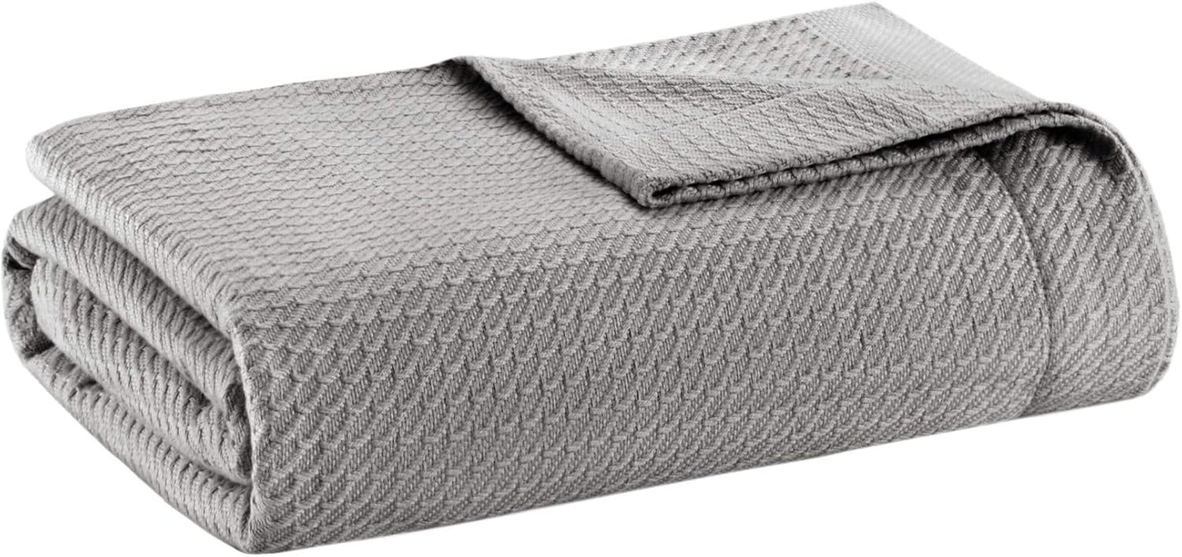 Madison Park 100% Egyptisch katoen Ademende comfortdeken Premium gebreide luxe seizoenslichtgewicht hoes voor slaapbank Volledige/queensize bed Rose Naty Shop dekbedden Grijs Full/Queen (90"X90")