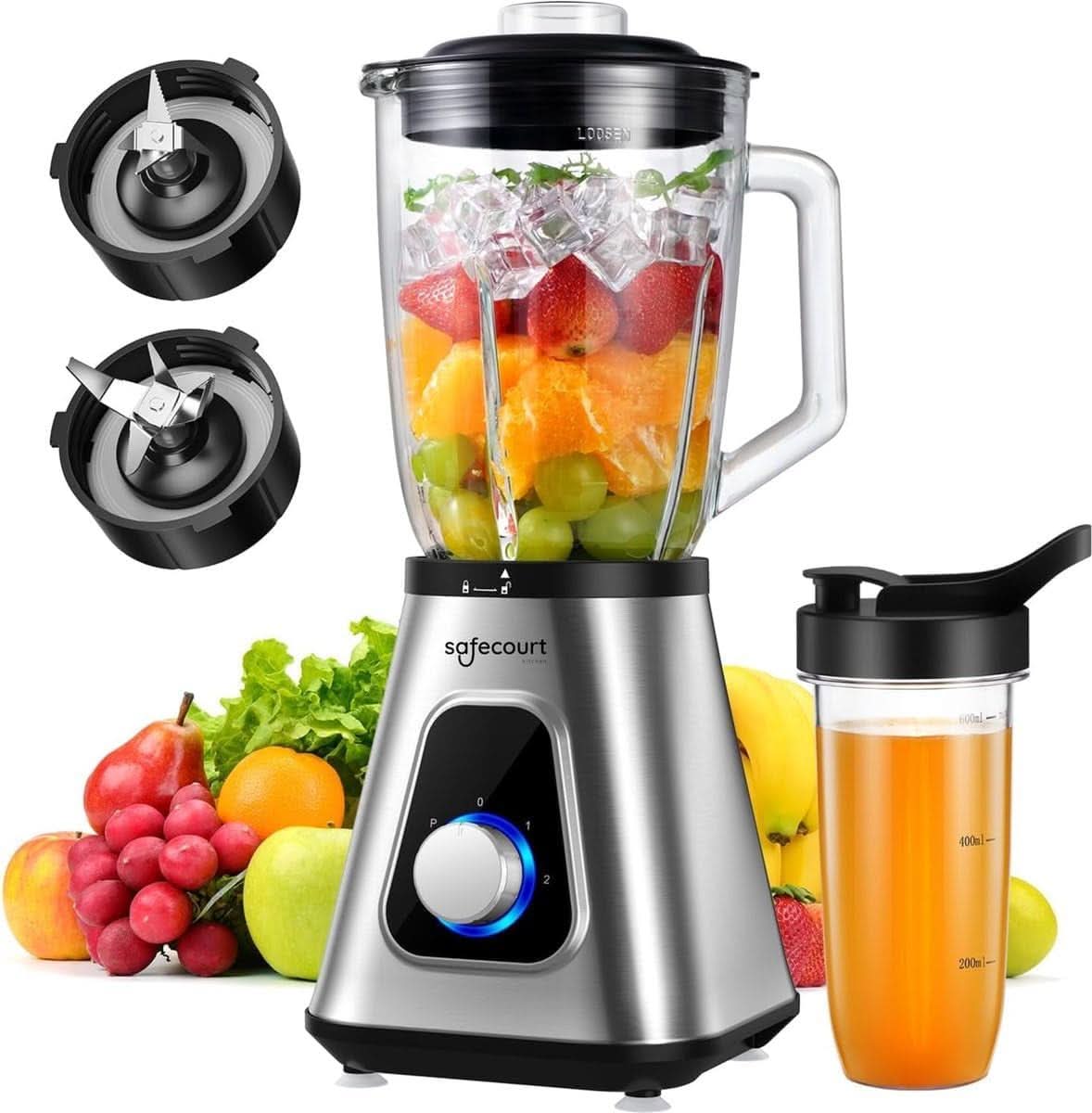 Safecourt Kitchen - Blender - Sportblender - 1000 Watt - to Go Beker - Smoothiemaker Kitchen Naty Shop