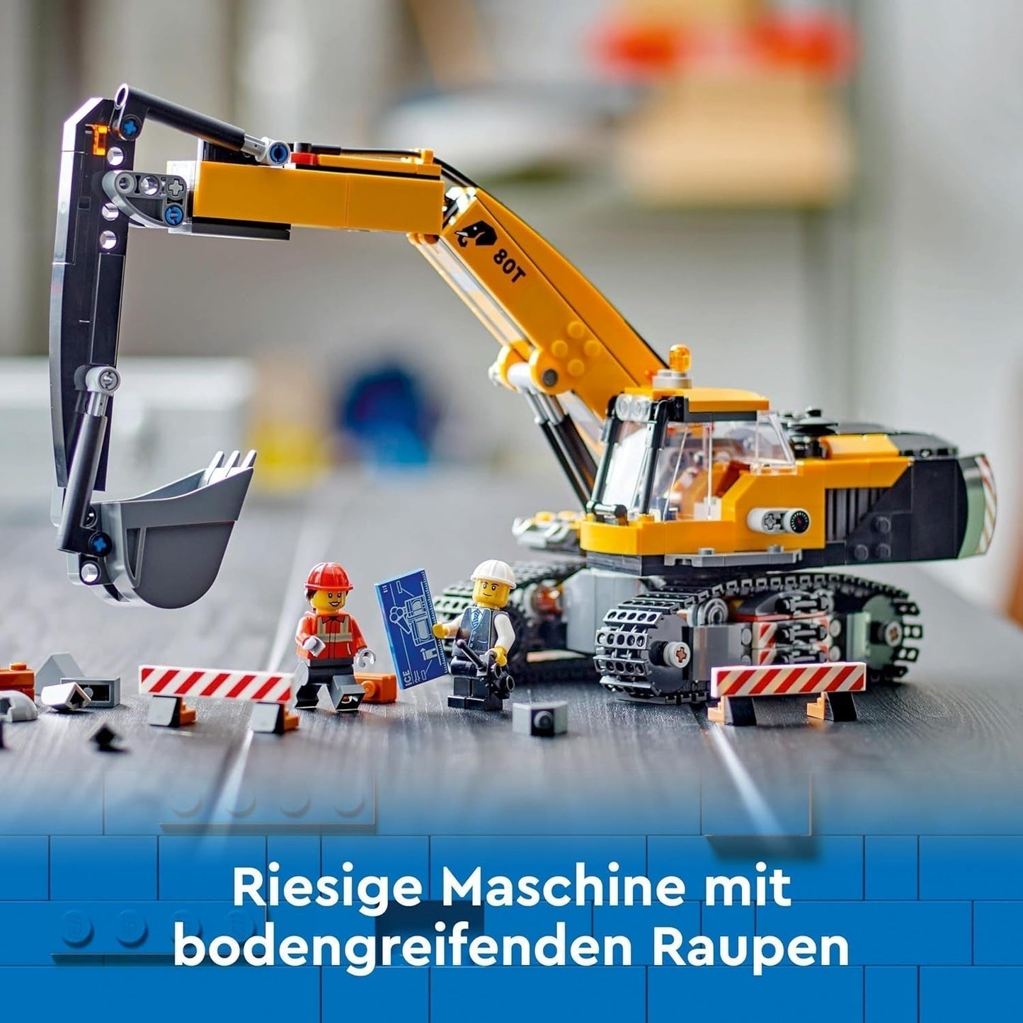 LEGO City Rupsgraafmachine, speelgoedgraafmachine voor kinderen vanaf 8 jaar, constructiespeelgoed met graafmachinemodel, bouwbare vrachtwagen met accessoires en 3 minifiguren 60420 Bouwsets Besuche den LEGO-Store