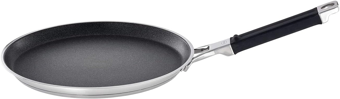 RÖSLE SILENCE PRO pannenkoekenpan, premium krasbestendige Proresist antiaanbaklaag, 18/10 roestvrij staal, geschikt voor inductie Potten en pannen Naty Shop Crêpes Pfanne