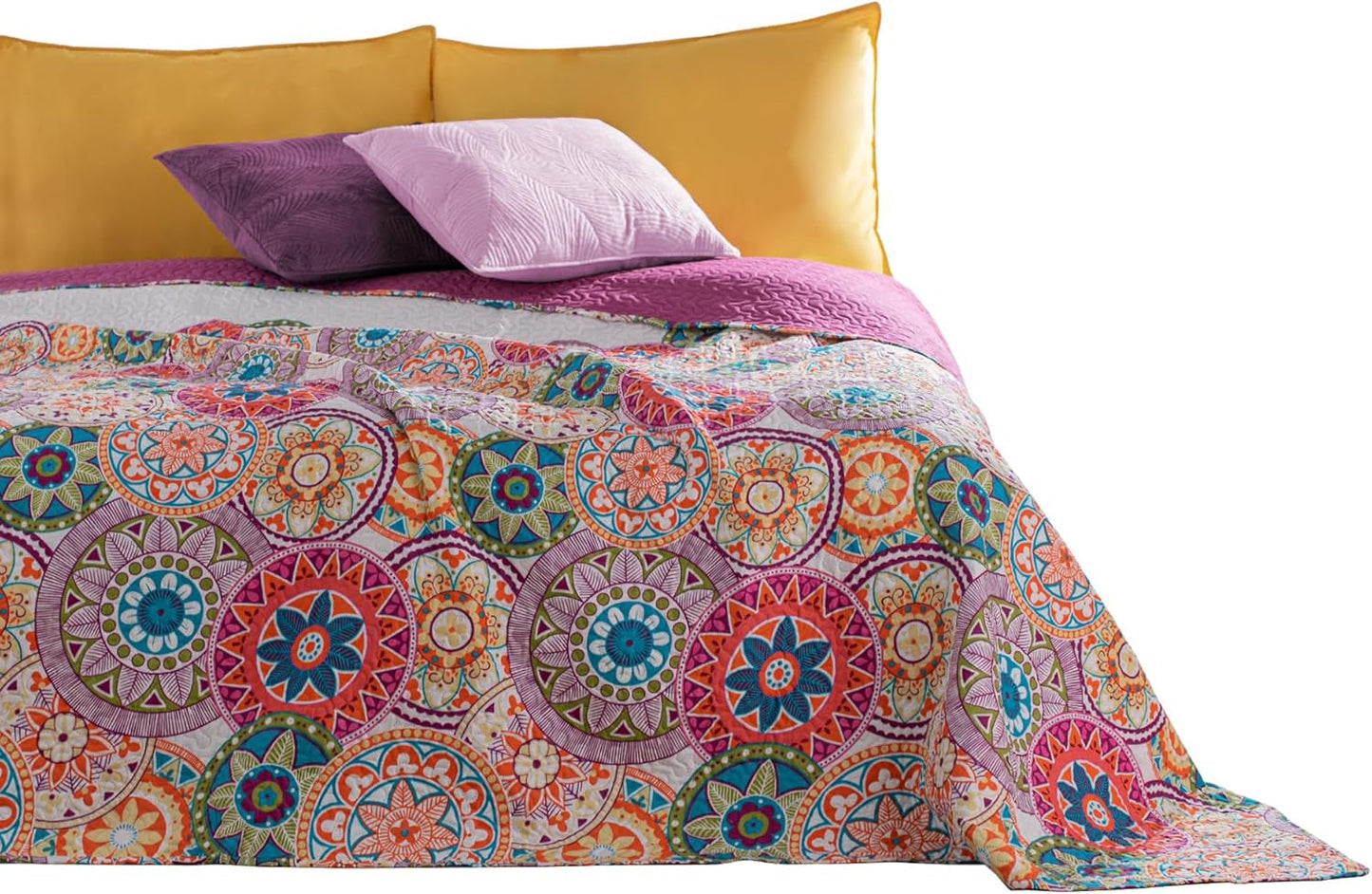 Decoking 12222 Sprei 200X220 Cm Roze Paars Wit Gekleurd Antraciet Sprei Dubbelzijdig Gekleurd Roze Wit Paars Quilten Bibi Bedden en Dekens Besuche den DecoKing-Store Paars Wit 200X220