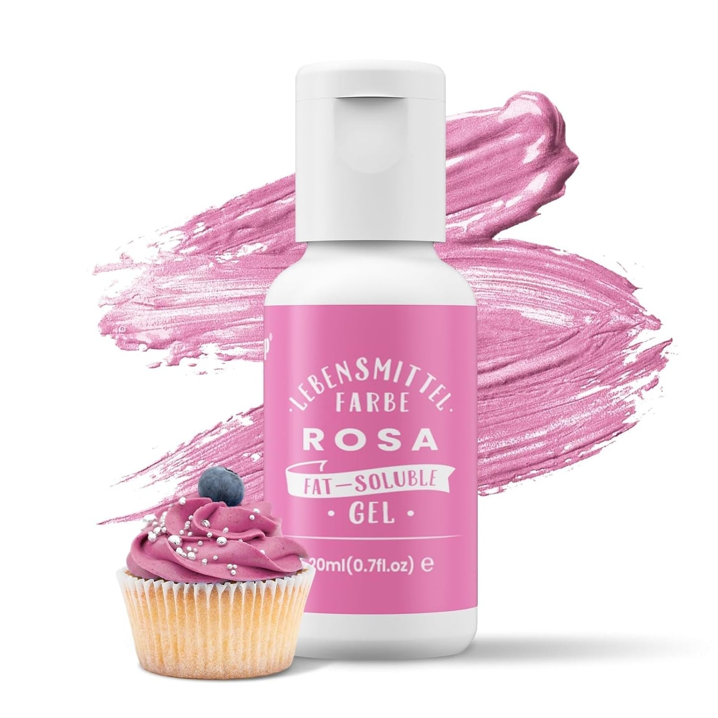 Mengsel van oliën, roze voedingskleurstof op oliebasis, sterk geconcentreerd, voor chocolade, fondant, koekjes, cake bakken, macarons, doe-het-zelf taartdecoratie, deegtoppings - 20 ml